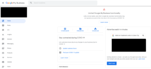 GMB page limited functionality during covid-19-profile